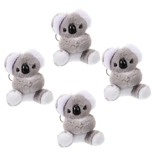 GLEAVI 4 Stück Tierpuppenanhänger Cartoon Puppe Schlüsselanhänger Süße Puppe Schlüsselanhänger Autoschlüsselring Anhänger Puppe Schlüsselanhänger Puppentasche Anhänger Süße von GLEAVI