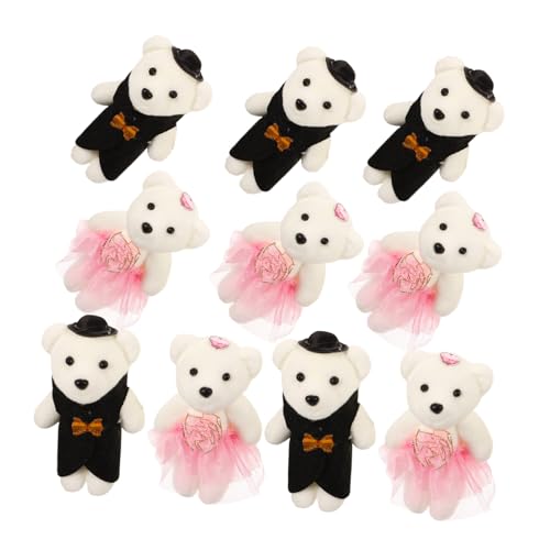 GLEAVI 5 Paare Mini Bärenfiguren für Hochzeitssträuße Teiliges aus für Braut und Bräutigam Perfektes Dekorationszubehör für Hochzeiten und Feiern Leicht Angenehmem Touch GLEAVI 5 Paare Mini Bärenfiguren für Hochzeitssträuße Teiliges aus für Braut und Bräutigam Perfektes Dekorationszubehör für Hochzeiten und Feiern Leicht Angenehmem Touch von GLEAVI