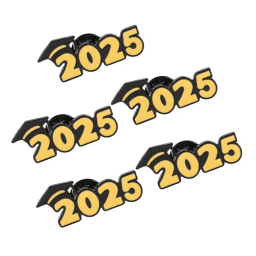 GLEAVI 5 Stück Abschlussbrosche Abschlusskappen Brosche Anstecknadel Abschluss Anstecknadel Abschlussabzeichen Abschlusskappen Abzeichen Abschlussparty Zubehör Abschlusshut von GLEAVI