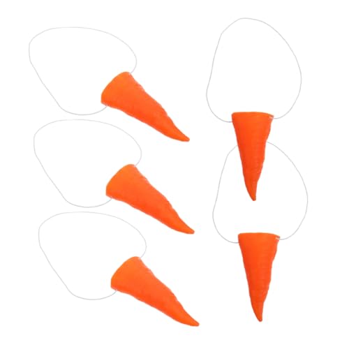 GLEAVI 5 Stück Clown -Karotte Cosplay-nasendekor Schneemannnase Basteln Cosplay Schneemann Karottennase Schneemann Schmuck Selber Machen Schneemann, Der Stütze Verziert Vinyl Orange von GLEAVI