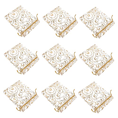 GLEAVI 50 Stück Gilding Geschenktüten aus Organza für Hochzeiten und Weihnachtsfeiern Süßigkeitentasche Leicht und Tragbar und Dekoration GLEAVI 50 Stück Gilding Geschenktüten aus Organza für Hochzeiten und Weihnachtsfeiern Süßigkeitentasche Leicht und Tragbar und Dekoration von GLEAVI