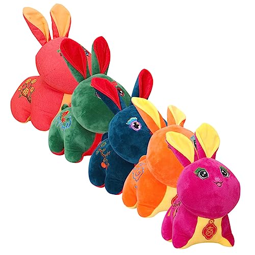 GLEAVI 5Stücke Teiliges Plüschkaninchen Puppen Niedliche Tiermaskottchen Für Zuhause Oder Schlafzimmer Sicher von GLEAVI