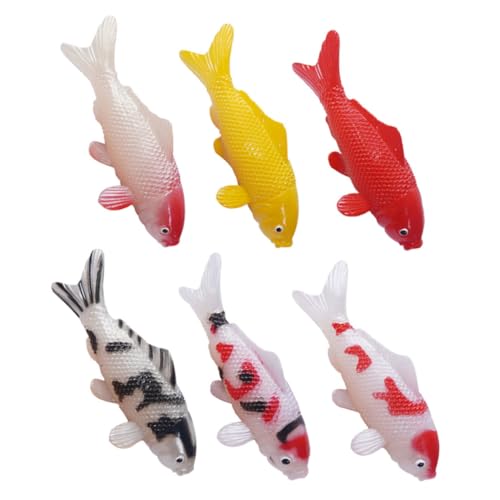 GLEAVI 6 Stück Koi-Fisch-Modell Fischtankdekoration realistischer Fisch Koi- kleine Koi-Fisch-Figur einzigartige Aquariendekorationen Dekorationen für Aquarienzubehör PVC GLEAVI 6 Stück Koi-Fisch-Modell Fischtankdekoration realistischer Fisch Koi- kleine Koi-Fisch-Figur einzigartige Aquariendekorationen Dekorationen für Aquarienzubehör PVC von GLEAVI