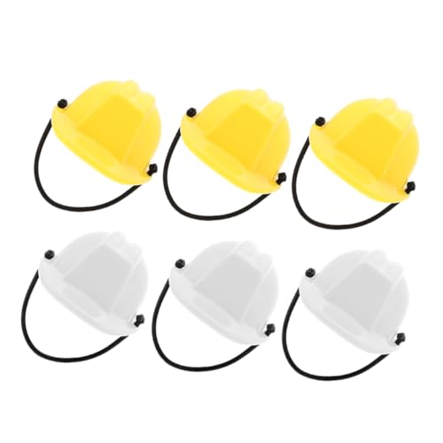 GLEAVI 6 Stück Teiliges Miniatur Sicherheitshelm Modell Kreative Bauarbeiter Hüte für Puppen Party Dekoration und DIY Zubehör Helle Farben Weiße Gelbe GLEAVI 6 Stück Teiliges Miniatur Sicherheitshelm Modell Kreative Bauarbeiter Hüte für Puppen Party Dekoration und DIY Zubehör Helle Farben Weiße Gelbe von GLEAVI