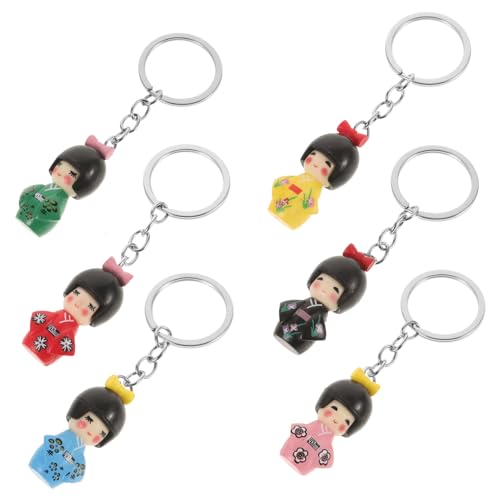 GLEAVI 6 Stück Teiliges Niedlicher Kimono Puppe Schlüsselanhänger Japanischer Stil Schlüsselring Dekorativer Taschenanhänger für Schule und Zufällige Farbe Zufällige Farbe GLEAVI 6 Stück Teiliges Niedlicher Kimono Puppe Schlüsselanhänger Japanischer Stil Schlüsselring Dekorativer Taschenanhänger für Schule und Zufällige Farbe Zufällige Farbe von GLEAVI