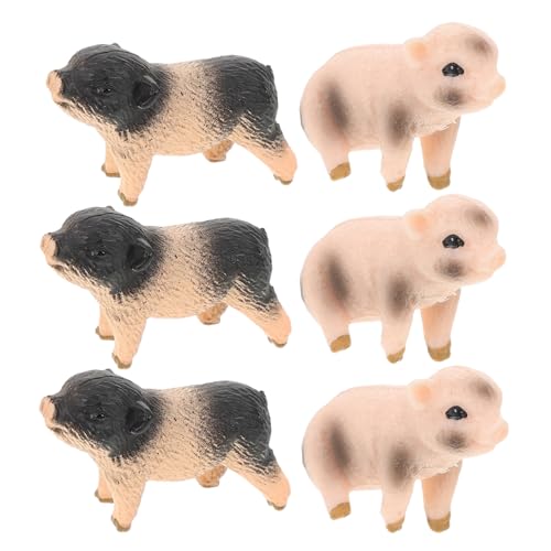 GLEAVI 6 Stück Teiliges Realistische Resin Schweine Figuren Detailgetreue Schweinchen Skulpturen für Mikrolandschaften DIY Basteln Lernspielzeug und Garten Dekoration GLEAVI 6 Stück Teiliges Realistische Resin Schweine Figuren Detailgetreue Schweinchen Skulpturen für Mikrolandschaften DIY Basteln Lernspielzeug und Garten Dekoration von GLEAVI