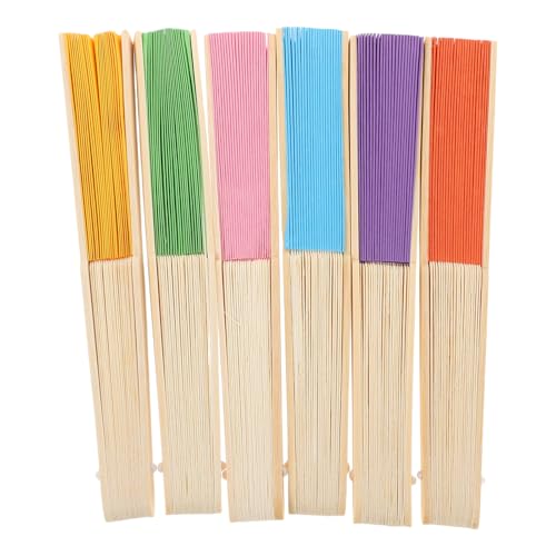GLEAVI 6 Stück faltbare Papierfächer – bunte chinesische und japanische Handfächer für Kinder, DIY-Kunst, Vorschulbastelbedarf, Partydekorationen GLEAVI 6 Stück faltbare Papierfächer – bunte chinesische und japanische Handfächer für Kinder, DIY-Kunst, Vorschulbastelbedarf, Partydekorationen von GLEAVI
