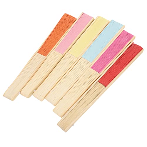 GLEAVI 6Stücke DIY Faltbare Handfächer aus Papier Klassische Faltventilatoren für Kinderzimmer Dekoration Kreatives und Bastelprojekt für DIY Aktivitäten und Bastelstunden von GLEAVI