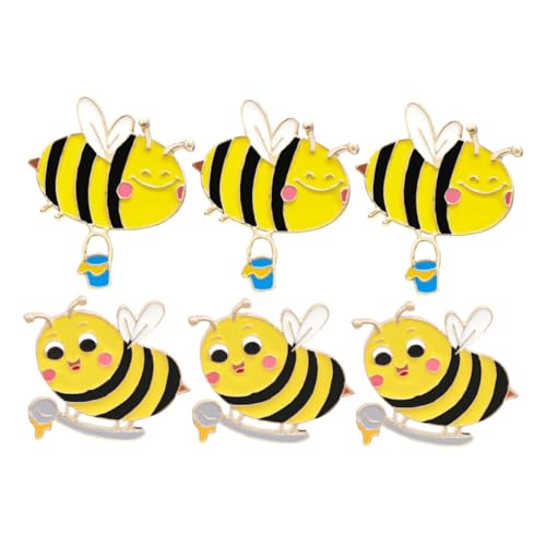 GLEAVI 6pcs Niedliche Bienenbrosche Stifte Für Kinder Cartoon Tierbrosche Für Kleidung Und Rucksäcke Modische Accessoires Abzeichen Pin GLEAVI 6pcs Niedliche Bienenbrosche Stifte Für Kinder Cartoon Tierbrosche Für Kleidung Und Rucksäcke Modische Accessoires Abzeichen Pin von GLEAVI