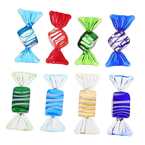 GLEAVI 8 Stück Bunte Süßigkeitenornamente Sortiert Dekorationen Künstlich Süßigkeiten-ornamente Esstischdekoration Vintage Süßigkeiten Weihnachtsschmuck Party Süssigkeiten Soda-kalk-glas GLEAVI 8 Stück Bunte Süßigkeitenornamente Sortiert Dekorationen Künstlich Süßigkeiten-ornamente Esstischdekoration Vintage Süßigkeiten Weihnachtsschmuck Party Süssigkeiten Soda-kalk-glas von GLEAVI