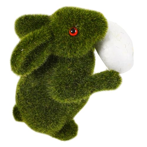 GLEAVI Beflockte Osterhasenfigur mit Karotte Kleine Moos Hasen Dekofigur für Garten Niedliche Osterdeko Lustige Kaninchen Statue als und Tischornament GLEAVI Beflockte Osterhasenfigur mit Karotte Kleine Moos Hasen Dekofigur für Garten Niedliche Osterdeko Lustige Kaninchen Statue als und Tischornament von GLEAVI