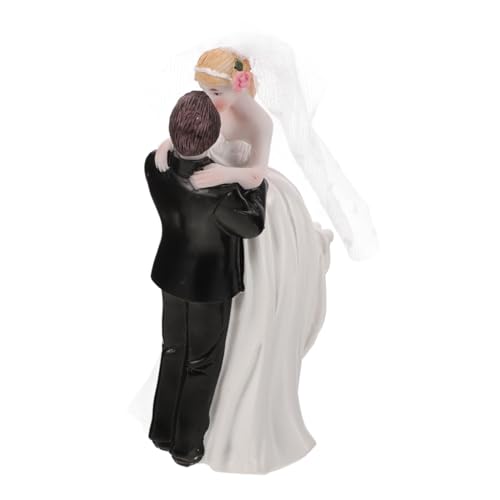 GLEAVI Brautpaar Tortendeko aus Resin Hochzeitsfigurine mit Romantischem Design für Kuchen Tischdekoration und Besondere Anlässe Hochzeitsgeschenk für Verlobungen von GLEAVI