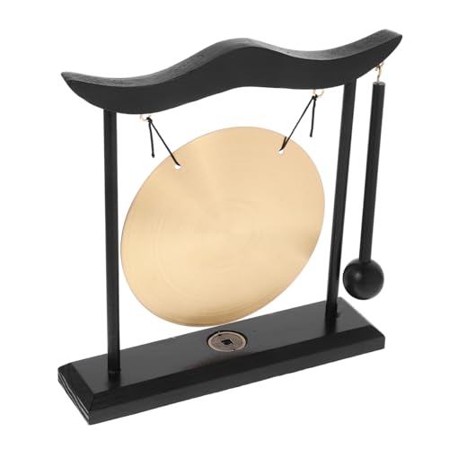 GLEAVI Feng Shui Kupfer Gong Desktop Deko Zen Meditations Ornament Schreibtisch Glocke Wohnraumdekoration Fengshui Kupfer Gong für Haus und Büro Feng Shui von GLEAVI