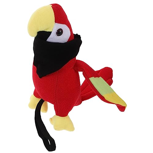 GLEAVI Gefüllter Piratenpapagei Für Halloween Schulter Accessoire Mit Schwarzem Halstuch Für Piratenkostüme Und Party Dekoration Teiliges Aus Hochwertigem von GLEAVI