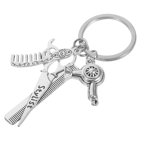 GLEAVI Hairstylist Schlüsselanhänger mit Kamm Haartrockner und Scheren Anhänger Langlebiger Legierungsanhänger Modisches für Friseure Neueröffnung Stilvoller Schmuck für Frauen GLEAVI Hairstylist Schlüsselanhänger mit Kamm Haartrockner und Scheren Anhänger Langlebiger Legierungsanhänger Modisches für Friseure Neueröffnung Stilvoller Schmuck für Frauen von GLEAVI