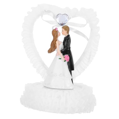 GLEAVI Hochzeitstorte Dekoration Exquisites Brautpaar Figuren aus Resin Kuchendekoration für Hochzeiten Verlobungen und Besondere Anlässe Romantisches von GLEAVI