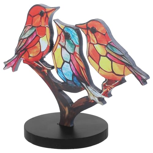 GLEAVI Kleine Vogelstatue aus Metall Bunte Vogeldekoration Zweig für Wohn und Schlafzimmer Hochwertiges und Realistisches Design für Garten und Balkon GLEAVI Kleine Vogelstatue aus Metall Bunte Vogeldekoration Zweig für Wohn und Schlafzimmer Hochwertiges und Realistisches Design für Garten und Balkon von GLEAVI