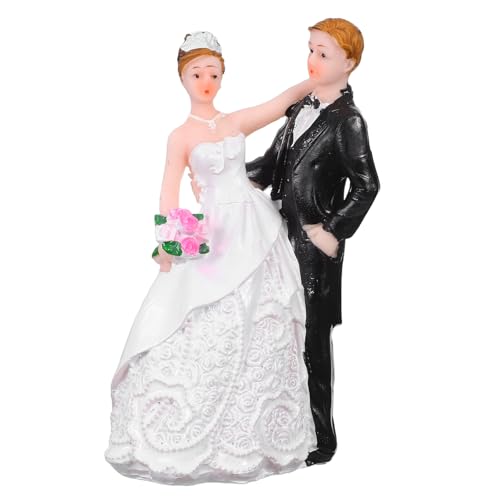 GLEAVI Kuchendekor für Braut und Bräutigam – Paarfiguren aus Kunstharz, Hochzeitstorten-Ornament, romantische Partydekorationen für den Hochzeitstag GLEAVI Kuchendekor für Braut und Bräutigam – Paarfiguren aus Kunstharz, Hochzeitstorten-Ornament, romantische Partydekorationen für den Hochzeitstag von GLEAVI