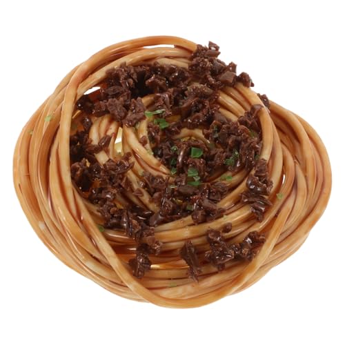 GLEAVI Lebensechtes Spaghetti Modell mit Fleischsoße Realistische Fake Food Pasta für Restaurant Dekoration und Fotorequisiten für DIY Projekte und Ausstellungen GLEAVI Lebensechtes Spaghetti Modell mit Fleischsoße Realistische Fake Food Pasta für Restaurant Dekoration und Fotorequisiten für DIY Projekte und Ausstellungen von GLEAVI