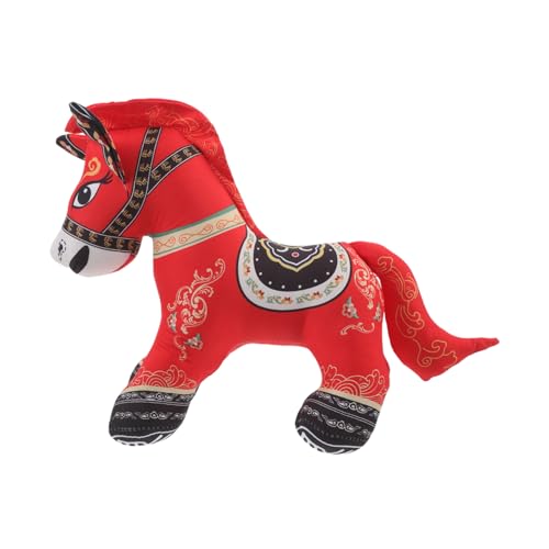GLEAVI Lifelike Chinesische Sternzeichen Pferdekissen Jahr des Pferdes Kuscheltier Glücksbringer Dekoration Sammler Plüschtier für Neujahrsfest von GLEAVI