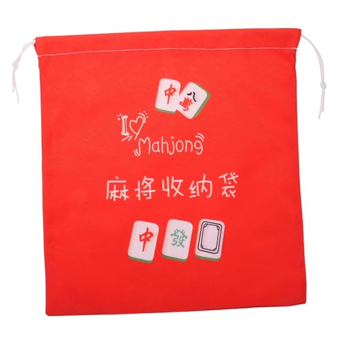 GLEAVI Mahjong-Tasche Mah-Jongg-Tragetasche Chinesische Mah-Jongg-Softtasche Leere Spieltasche Mit Kordelzug Für Glückliche Mahjong-Spieler Mahjong-Liebhaber von GLEAVI