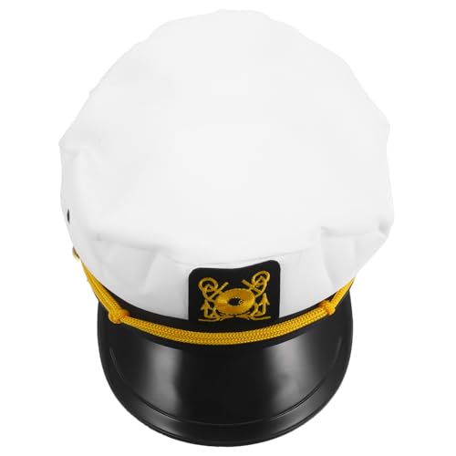 GLEAVI Matrosenhut Captians Hut Seemannshut Yacht- -kostüm Für Herren Matrosenkostüm Yachtkapitänshut Matrosenmütze Frauen Kapitänsmützen Für Männer Yacht Captain Hut Polyester von GLEAVI