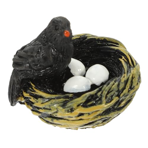 GLEAVI Mikro-künstlicher Vogel Simulation Barsch für Vögel Zu Vogel- aus Cute Decor Easter Decoration gartenaccessoires gartendeko rostoptik Miniatur-Kunstvogel Wohnkultur Harz Black von GLEAVI