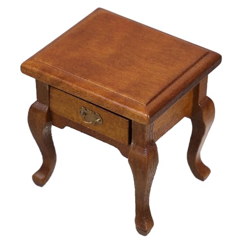 GLEAVI Mini-nachttisch Mini-puppenhausmöbel Miniatur-beistelltisch Miniaturtisch Holz Rot GLEAVI Mini-nachttisch Mini-puppenhausmöbel Miniatur-beistelltisch Miniaturtisch Holz Rot von GLEAVI