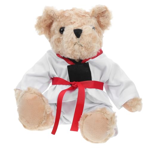 GLEAVI Taekwondo-Bärpuppe Taekwondo für riesiger ausgestopfter Bär Thanksgiving-Kuscheltiere Karate- für großer Stoffbär PP Baumwolle rot von GLEAVI