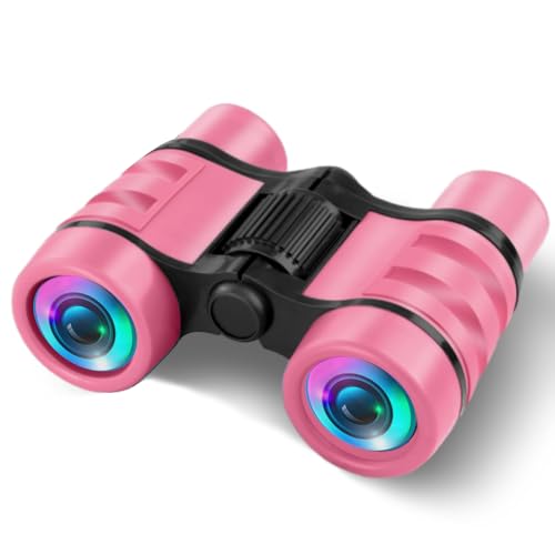 GLEEMEN Fernglas für Kinder, Spielzeug, Geschenke für Kinder ab 3, 4, 5, 6, 7 und älter, für kleine Jungen Mädchen, für Vogelbeobachtung, Jagen, Wandern, Geburtstagsgeschenke (Rosa) von GLEEMEN