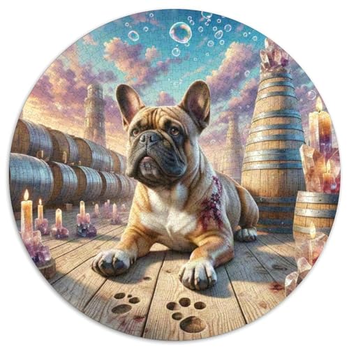 Bullmastiff 1000 Piece Jigsaw Puzzle Hund Circle Puzzles Educational Stress Relieving Toy for Adults & Children Kreativ No Colour Or Print Errors for Teenagers and Adults von GLFSDKFUR
