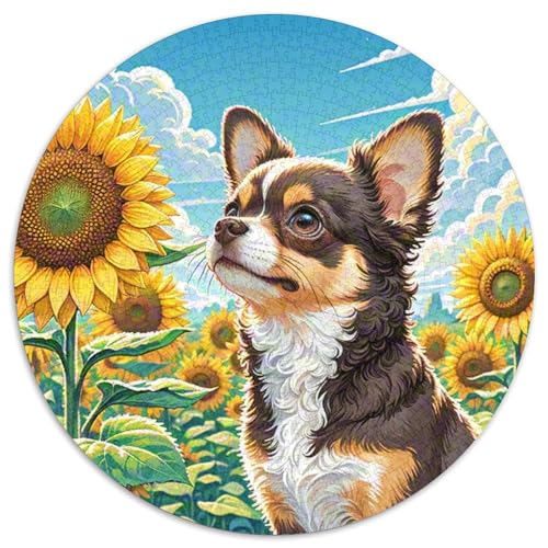 Chihuahua 1000-Piece Jigsaw Puzzles Hund Round Puzzle Stress Relief Toys for Adults Children Unmöglich No Colour Or Print Errors for Teenagers and Adults Chihuahua 1000-Piece Jigsaw Puzzles Hund Round Puzzle Stress Relief Toys for Adults Children Unmöglich No Colour Or Print Errors for Teenagers and Adults von GLFSDKFUR