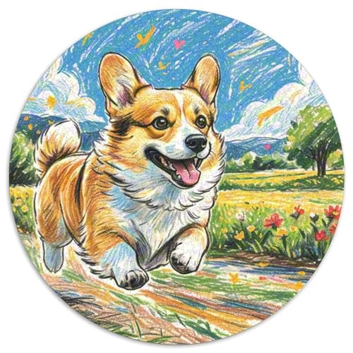 Corgi 1000-Piece Jigsaw Puzzles Hund Round Puzzles for Adults and Children Unmöglich No Colour Or Print Errors for Adults Corgi 1000-Piece Jigsaw Puzzles Hund Round Puzzles for Adults and Children Unmöglich No Colour Or Print Errors for Adults von GLFSDKFUR