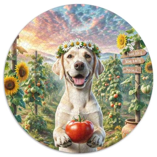 Dachshund 1000-Piece Jigsaw Puzzles Hund Round Puzzle Educational Stress Relieving Toy for Adults & Children Kreativ No Colour Or Print Errors for Adults von GLFSDKFUR