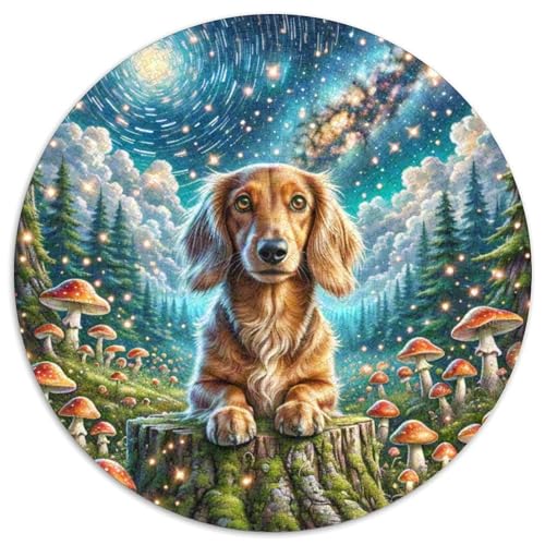 Dachshund 1000-Piece Jigsaw Puzzles Hund Round Puzzle for Adults and Children Kreativ No Colour Or Print Errors for Adults von GLFSDKFUR