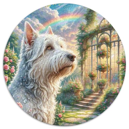 Englisch Setter 1000-Piece Jigsaw Puzzles Hund Round Puzzles Educational Stress Relieving Toy for Adults & Children Kreativ No Colour Or Print Errors for Teenagers and Adults von GLFSDKFUR