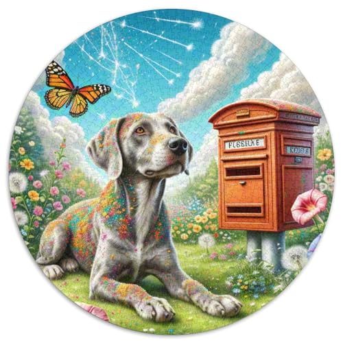 Greyhound 1000-Piece Jigsaw Puzzles Hund Round Puzzle Educational Stress Relieving Toy for Adults & Children Unmöglich No Colour Or Print Errors for Children Aged 5 and Up von GLFSDKFUR