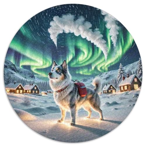 Neufundland 1000-Piece Jigsaw Puzzles Hund Round Puzzle Adult Decompression Toy Kreativ No Colour Or Print Errors for Children Aged 5 and Up von GLFSDKFUR