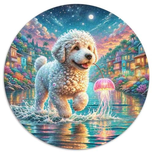 Portugiesischer Wasserhund 1000-Piece Jigsaw Puzzles Hund Round Puzzle for Adults and Children Kreativ No Colour Or Print Errors for Children Aged 5 and Up von GLFSDKFUR