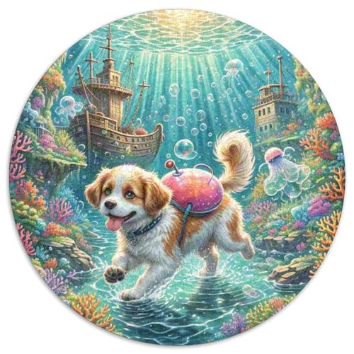Portugiesischer Wasserhund 1000-Piece Jigsaw Puzzles Hund Round Puzzles for Adults and Children Kreativ No Colour Or Print Errors for Teenagers and Adults Portugiesischer Wasserhund 1000-Piece Jigsaw Puzzles Hund Round Puzzles for Adults and Children Kreativ No Colour Or Print Errors for Teenagers and Adults von GLFSDKFUR