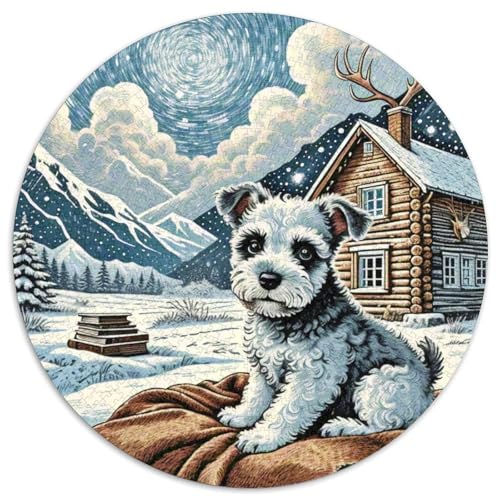 Schnauzer 1000-Piece Jigsaw Puzzles Hund Round Puzzle for Adults and Children Kreativ No Colour Or Print Errors for Children Aged 5 and Up von GLFSDKFUR