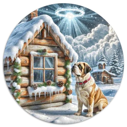 St. Bernard 1000-Piece Jigsaw Puzzles Hund Round Puzzle Educational Stress Relieving Toy for Adults & Children Unmöglich No Colour Or Print Errors for Teenagers and Adults St. Bernard 1000-Piece Jigsaw Puzzles Hund Round Puzzle Educational Stress Relieving Toy for Adults & Children Unmöglich No Colour Or Print Errors for Teenagers and Adults von GLFSDKFUR