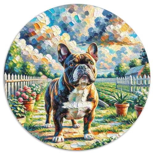 Staffordshire Stierkampf Meme 1000 Piece Jigsaw Puzzle Hund Circle Puzzles for Adults and Children Kreativ No Colour Or Print Errors for Adults von GLFSDKFUR