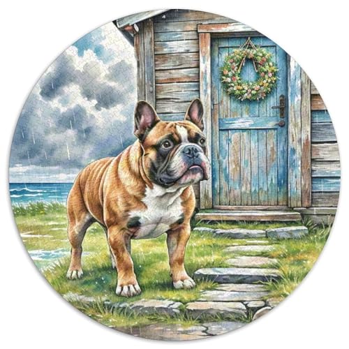 Staffordshire Stierkampf Meme 1000 Piece Jigsaw Puzzle Hund Circle Puzzles for Adults and Children Unmöglich No Colour Or Print Errors for Teenagers and Adults von GLFSDKFUR