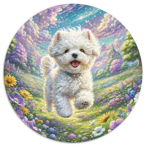 maltesisch 1000-Piece Jigsaw Puzzles Hund Round Puzzle Stress Relief Toys for Adults Children Unmöglich No Colour Or Print Errors for Adults maltesisch 1000-Piece Jigsaw Puzzles Hund Round Puzzle Stress Relief Toys for Adults Children Unmöglich No Colour Or Print Errors for Adults von GLFSDKFUR