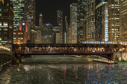 GLHUIOZ 1500 Puzzle | Puzzle Erwachsene Anspruchsvoll USA Brücken Chicago Stadt 87x57cm von GLHUIOZ