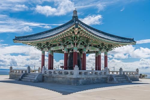 GLHUIOZ 500 Teile, Puzzle für Erwachsene USA Tempel Pagoden Koreanische Glocke 52x38cm von GLHUIOZ