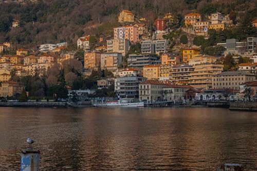 GLHUIOZ 500 Teile Holzpuzzle DIY Scenery Abstract Moderne Wohnkultur Wandkunst Intelligenz Spiel Einzigartiges Geschenk Italien Marinas Como Lombardei 52x38cm von GLHUIOZ