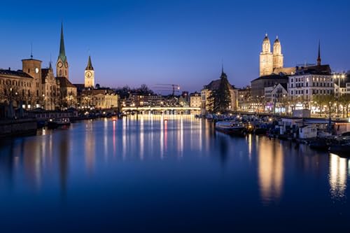 GLHUIOZ Puzzle 1000 Teile, Geschicklichkeitsspiel für die ganze Familie, farbenfrohes Legespiel, Erwachsenenpuzzle ab 9 Jahren Zürich Schweiz Flüsse Brücken 75x50cm GLHUIOZ Puzzle 1000 Teile, Geschicklichkeitsspiel für die ganze Familie, farbenfrohes Legespiel, Erwachsenenpuzzle ab 9 Jahren Zürich Schweiz Flüsse Brücken 75x50cm von GLHUIOZ