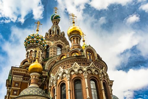 GLHUIOZ Puzzle 1000 Teile,Erwachsene Puzzle Kindlich,EIN Muss für Heimspiele, Tempel Petersburg Russland 75x50cm von GLHUIOZ